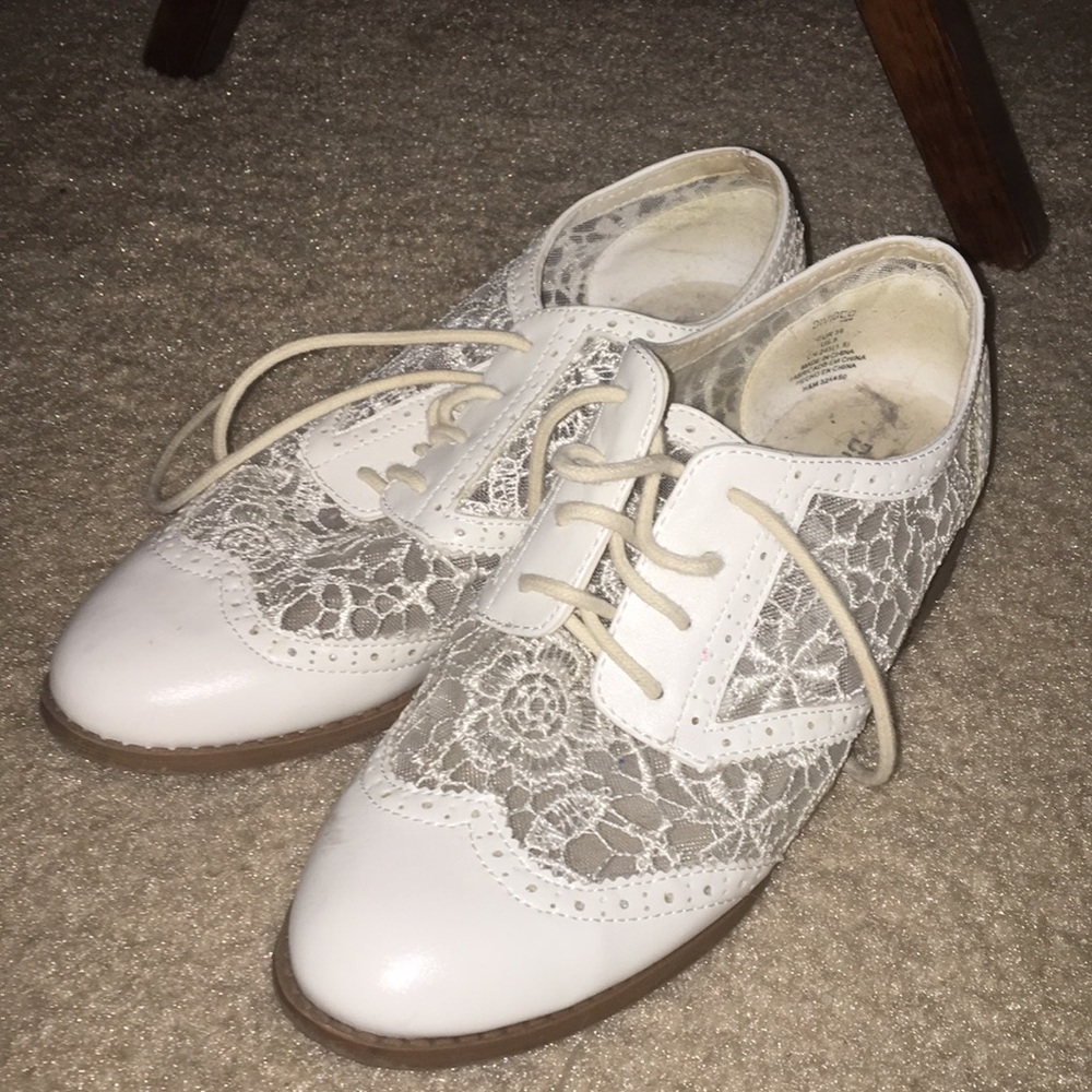 White Laced Style Shoes